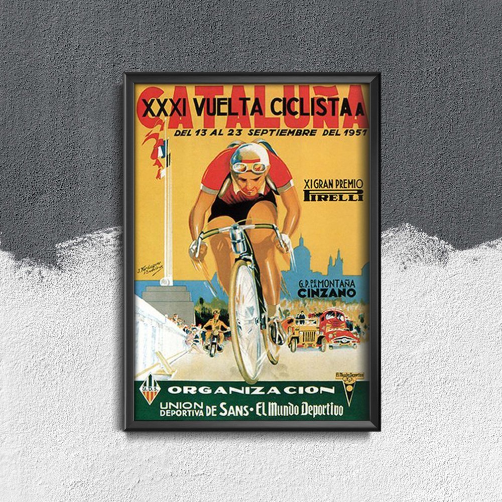 Retro plakat Vuelta Ciclista Cataluna