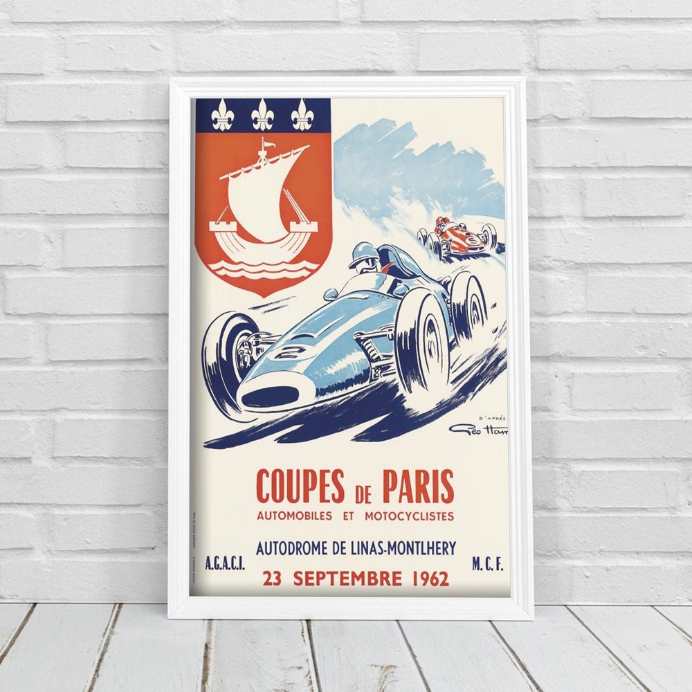 Plakatyw  stylu retro Automobile Coupe De Paris