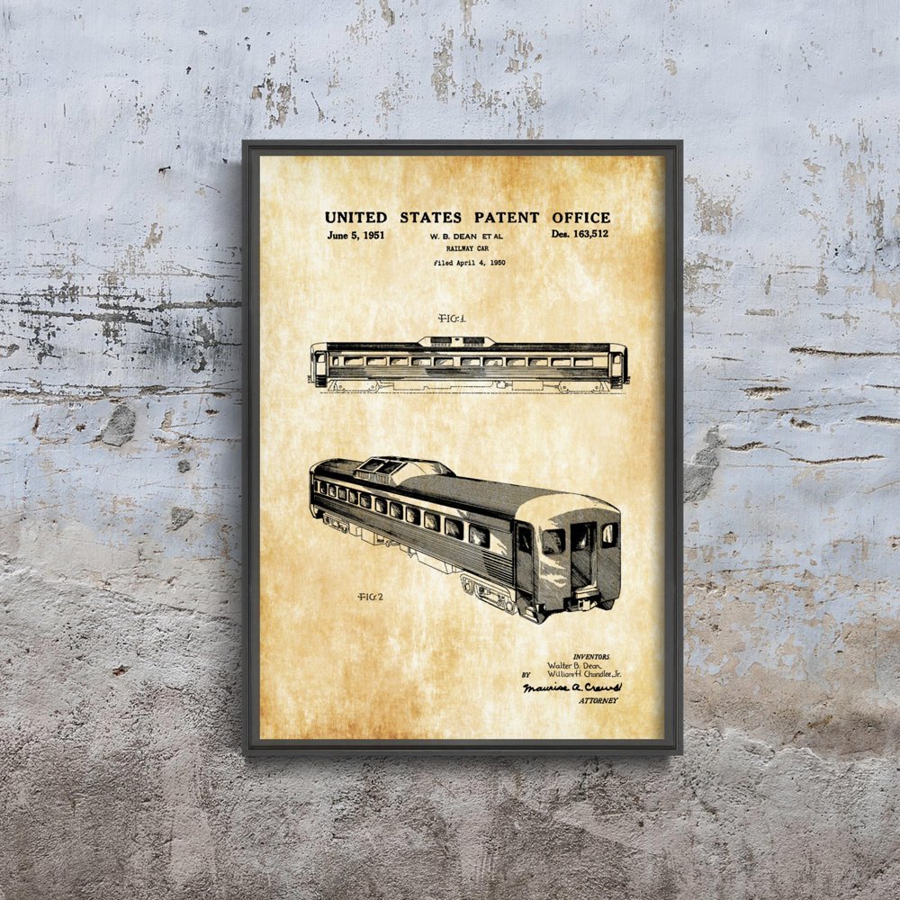 Plakat vintage Lokomotywa USA