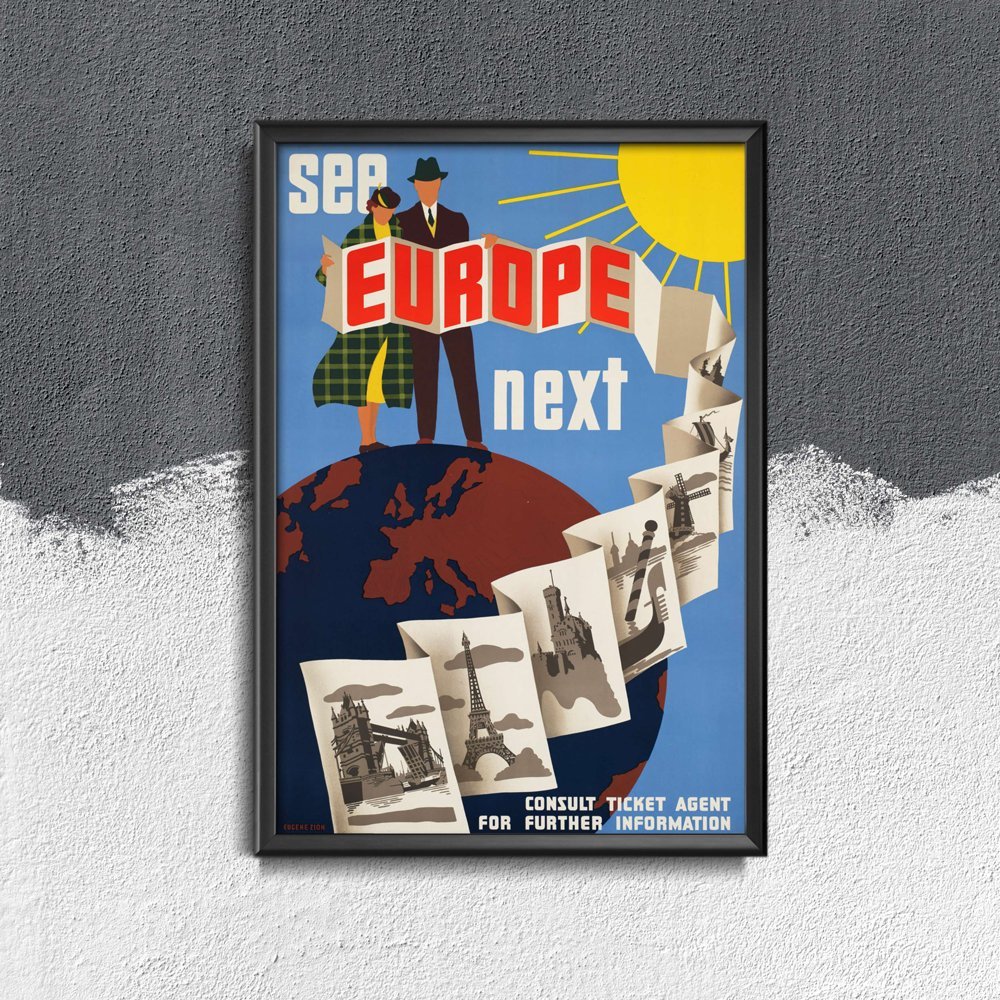 Plakat vintage Europa