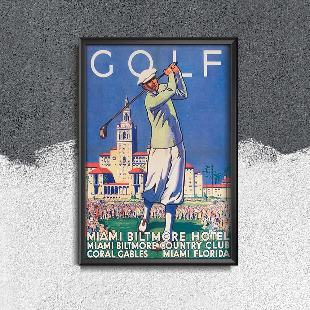 Plakatyw  stylu retro Miami Golf