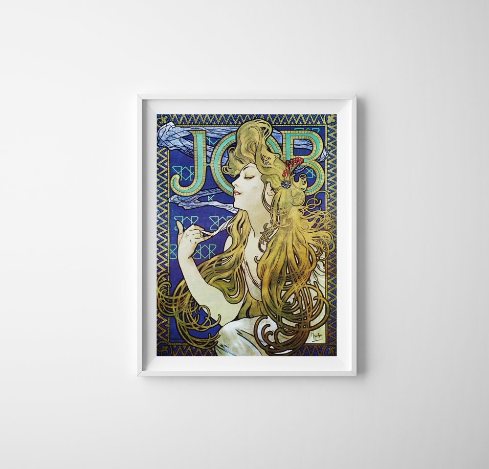 Plakatyw  stylu retro Alphonse Mucha Plakat w stylu secesyjnym