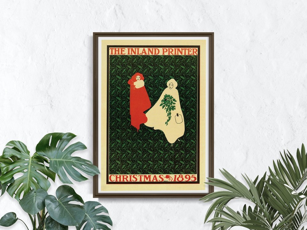 Plakat Drukarka śródlądowe, Boże Narodzenie 1895