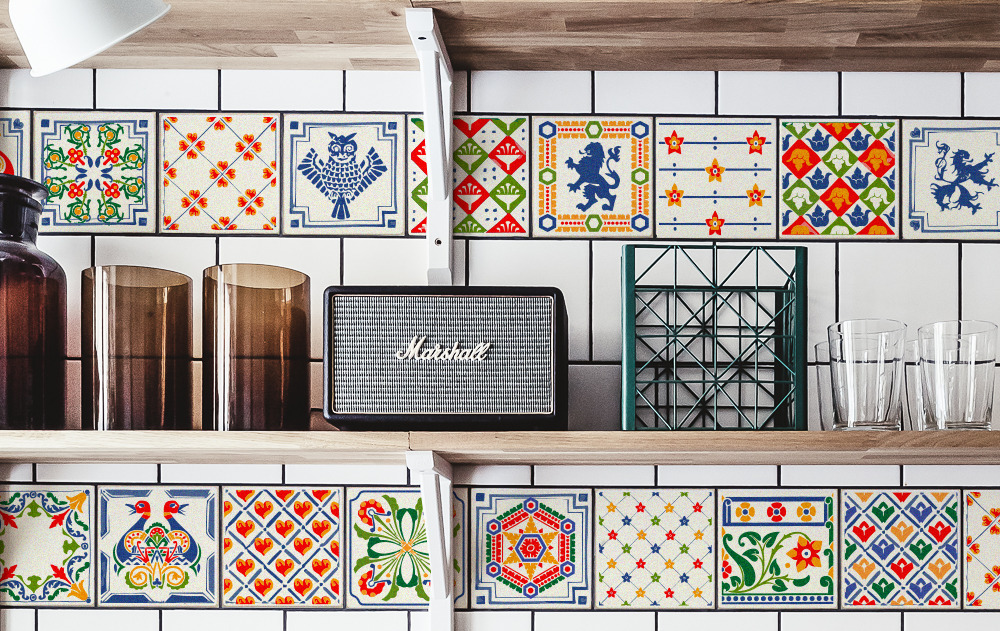 Naklejki na kafelki Kolorowy Folklor