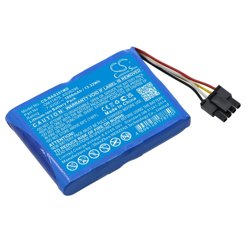 Baxter Healthcare 35702 / OM11676 1800mAh 13.32Wh Li-Ion 7.4V (Cameron Sino)