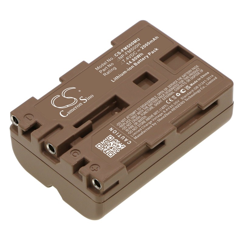 Sony DSLR-A100 / NP-FM500H ze złączem USB-C 2000mAh 14.80Wh Li-Ion 7.4V (Cameron Sino)