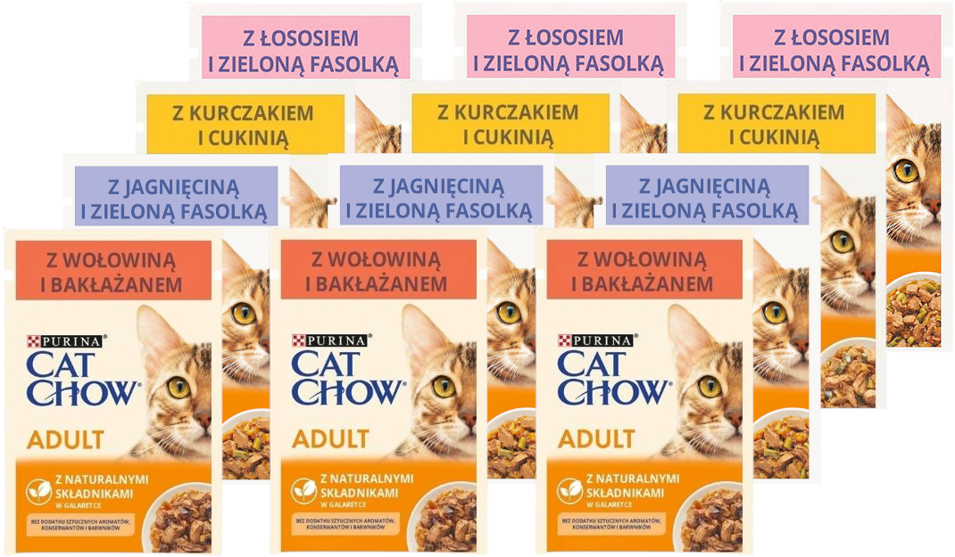 PURINA Cat Chow Adult Saszetka - Mix 12x 85g