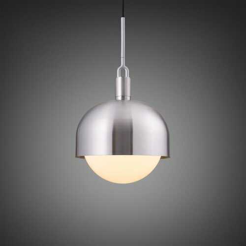 Lampa wisząca Forked Pendant Shade Globe Large Opal Stalowa