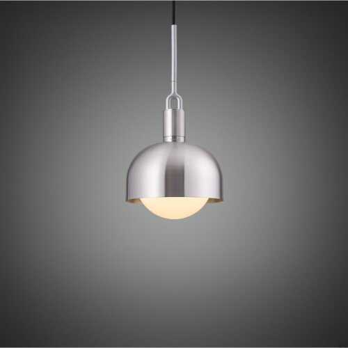 Lampa wisząca Forked Pendant Shade Globe Medium Opal Stalowa