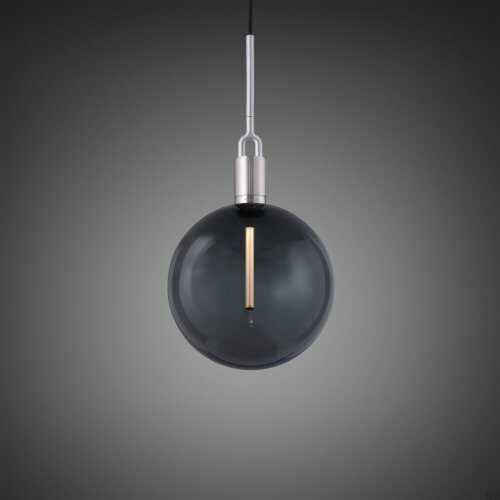Lampa wisząca Forked Pendant Globe Large Smoked Stalowa