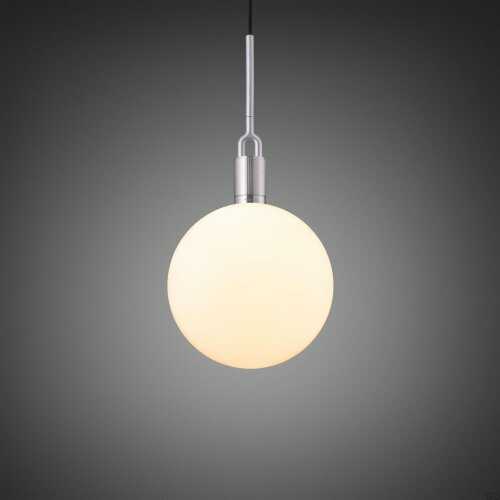 Lampa wisząca Forked Pendant Globe Large Opal Stalowa