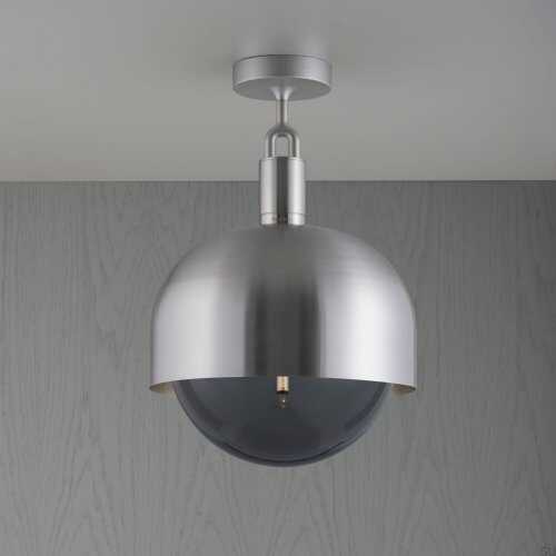 Lampa sufitowa Forked Ceiling Shade Globe Large Smoked Stalowa