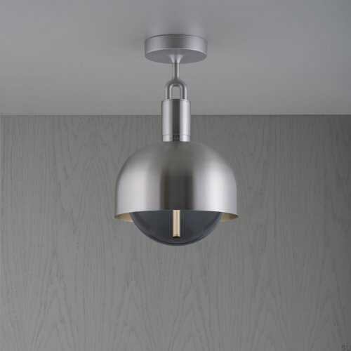 Lampa sufitowa Forked Ceiling Shade Globe Medium Smoked Stalowa