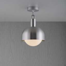 Lampa sufitowa Forked Ceiling Shade Globe Medium Opal Stalowa