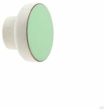 Gałka meblowa Simple White 40 Drewniana Emaliowana Miętowa E_28-WH-ME