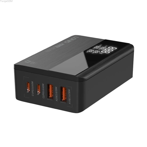 Ldnio Ładowarka sieciowa A4808Q, 2x USB + 2x USB-C, 65W (czarna)