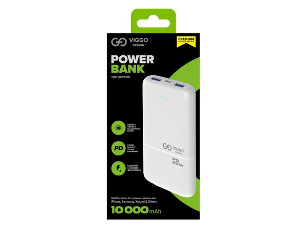 Viggo Design Powerbank 10000 mAh PD 20W biały