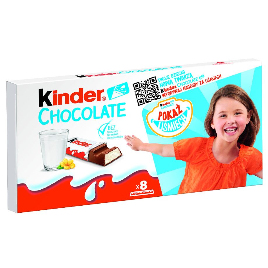 Kinder - Chocolate Batonik z mlecznej czekolady z nadzieniem mlecznym.