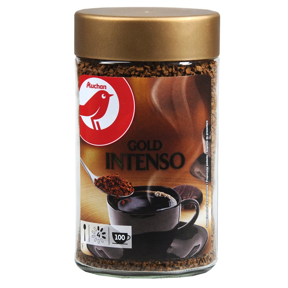 Auchan - Kawa rozpuszczalna liofilizowana. Intensywność 4/10