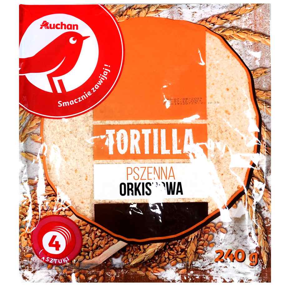 Auchan - Placki pszenno orkiszowe tortilla