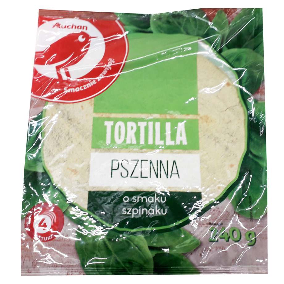 Auchan - Tortilla szpinakowa