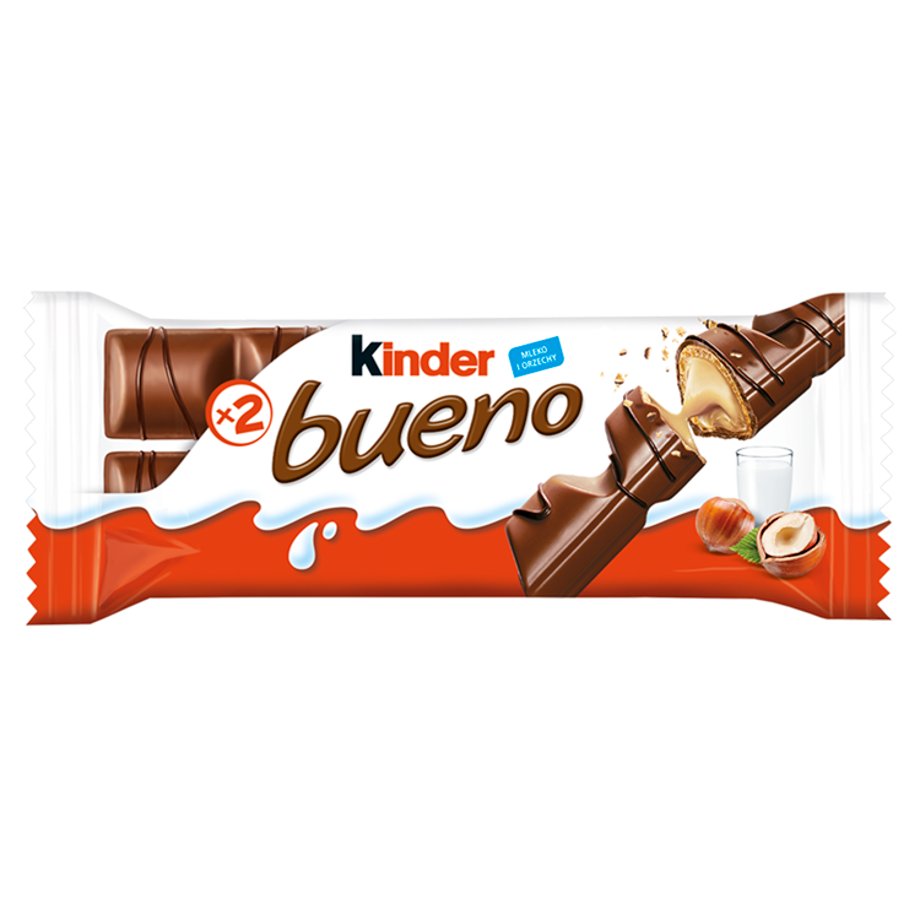 Kinder - Bueno Wafel oblany czekoladą z mleczno-orzechowym nadzieniem