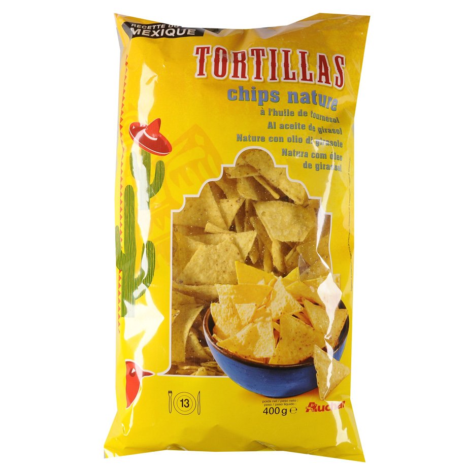Auchan - Tortilla Chipsy kukurydziane solone