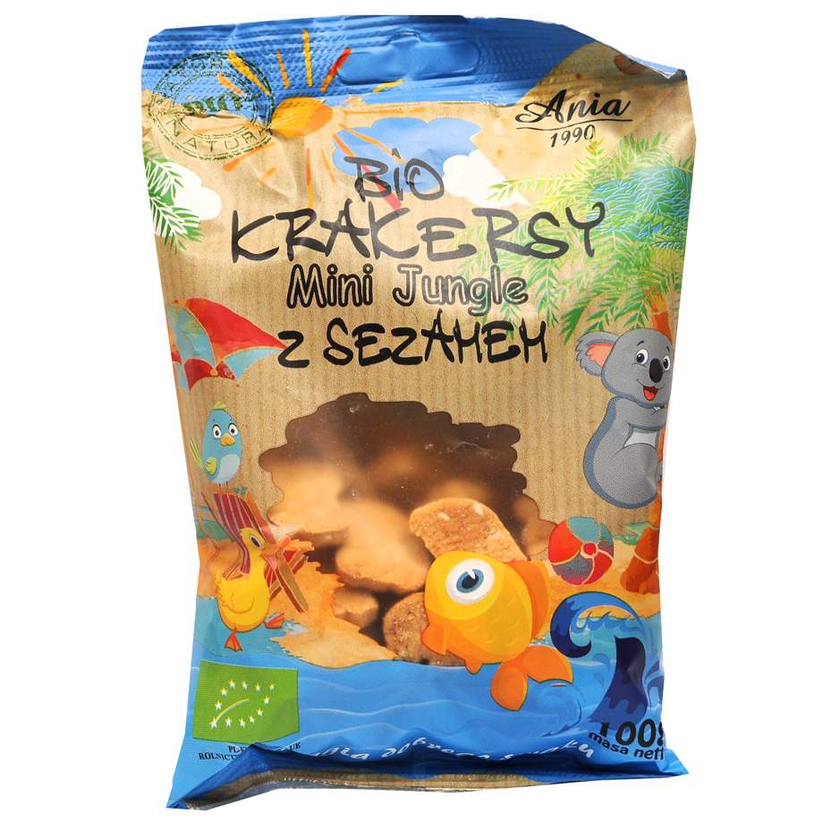 Bio Ania Krakersy Mini Jungle z Sezamem 100g - Bio Ania ANIKRAMINJUNS