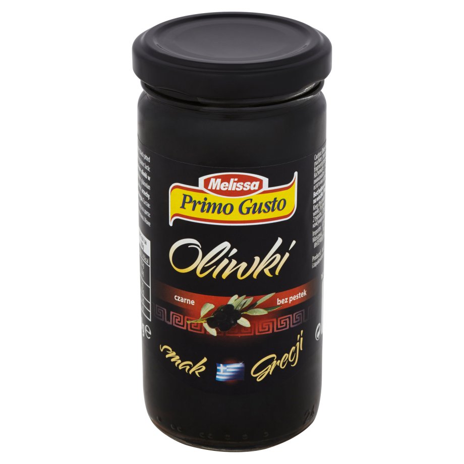 Primo Gusto - Czarne utlenione drylowane oliwki w zalewie