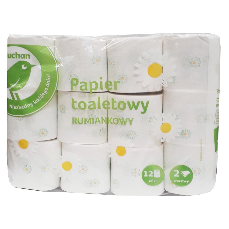 Auchan - Papier toaletowy rumiankowy