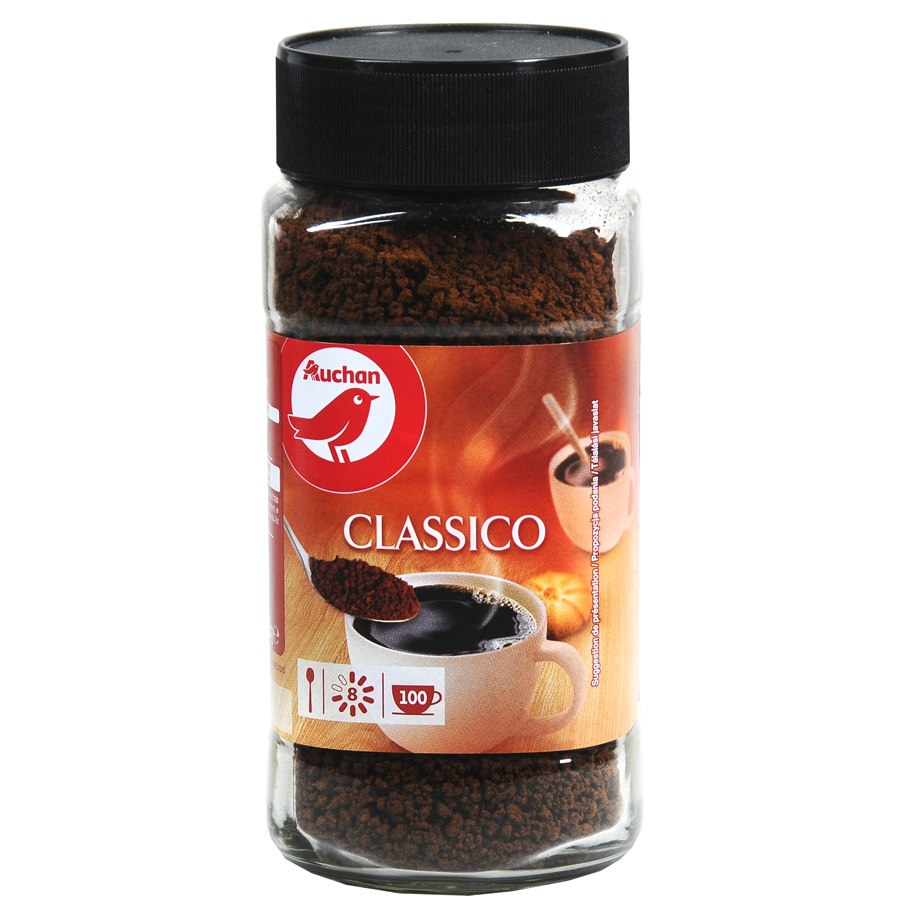 Auchan - Kawa rozpuszczalna, granulowana. Intensywność 8/10