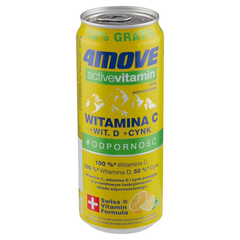 4Move - Active Vitamin gazowany napój o smaku pomarańczowym