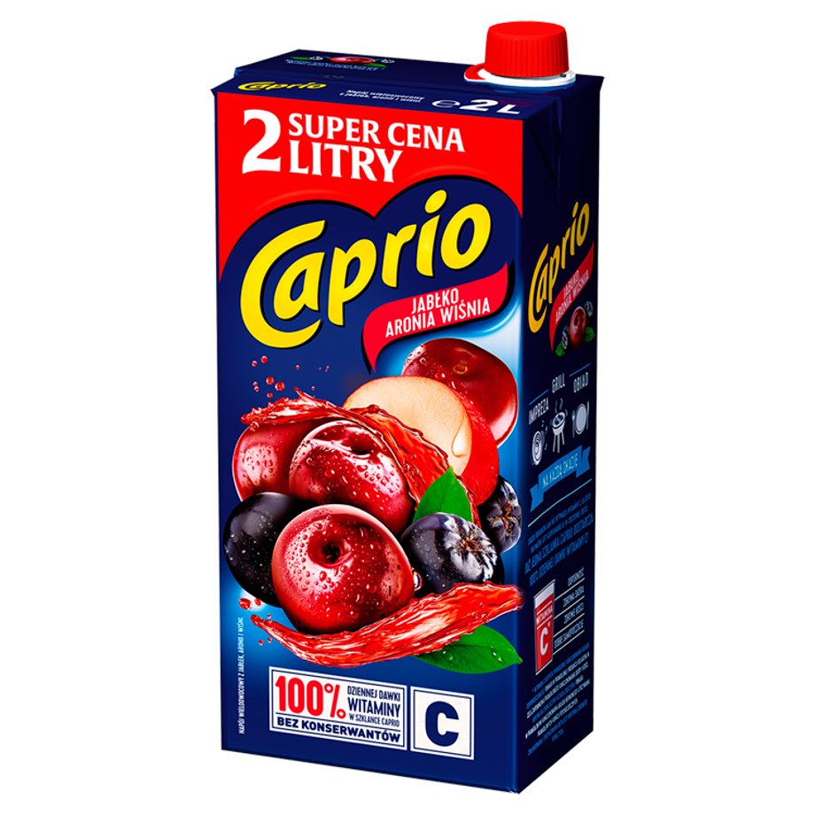 Caprio - Napój niegazowany z jabłek aronii i wiśni