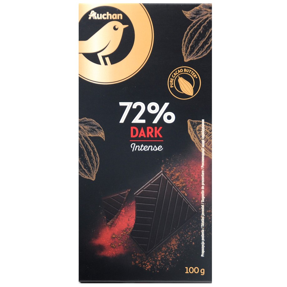 Auchan - Czekolada gorzka 72% kakao