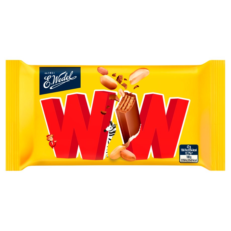 E.Wedel - Cztery wafelki z nadzieniem orzechowym w czekoladzie