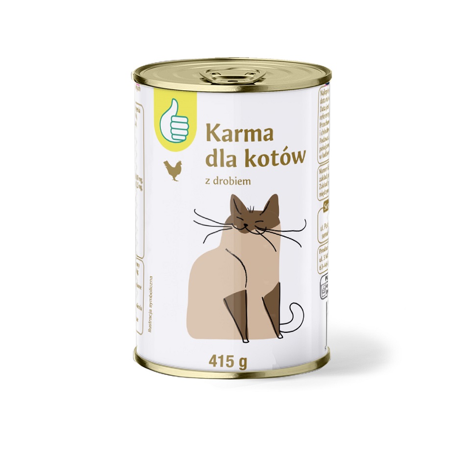 Auchan - Pełnoporcjowa karma dla dorosłych kotów. mokra z drobiem