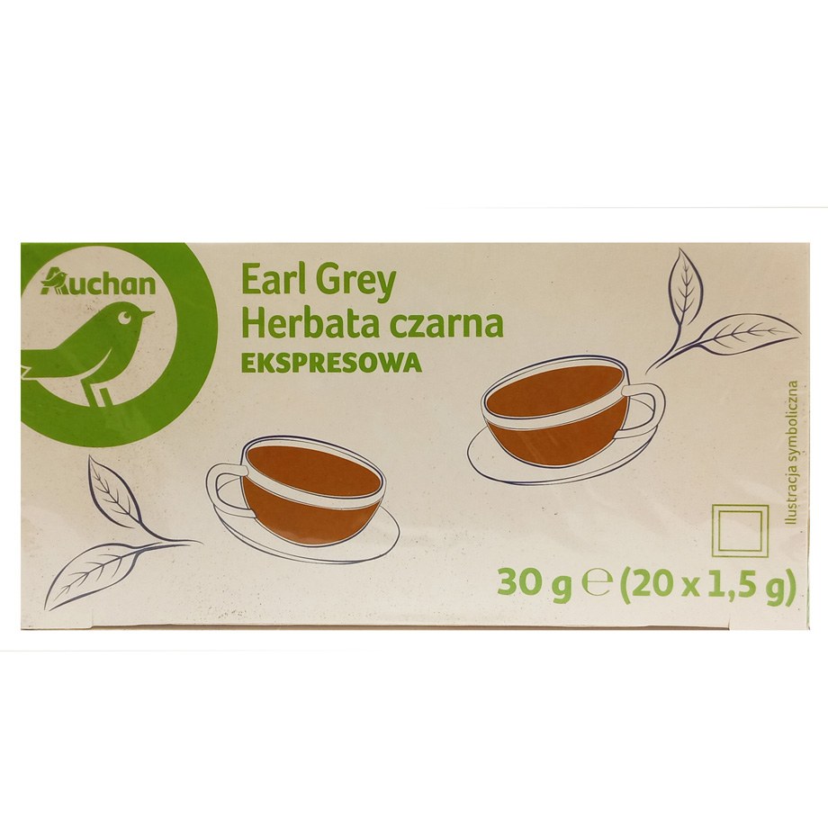 Auchan - Earl Grey herbata czarna ekspresowa