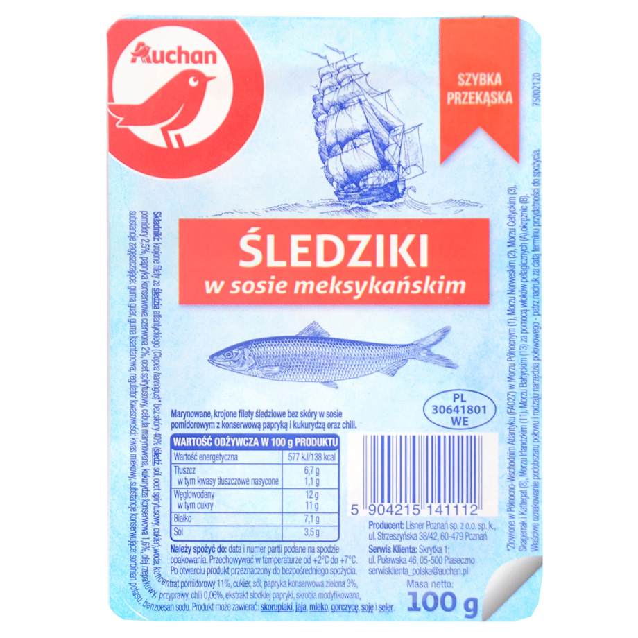 Auchan - Śledziki w sosie meksykańskim