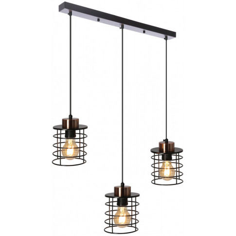Czarna lampa wisząca w stylu industrialnym - K100 B3-T31