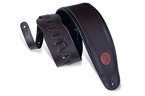 Levy's Leathers Mss2-4-dbr 4 Garment Leather Signature Series pasek do gitary - ciemnobrązowy