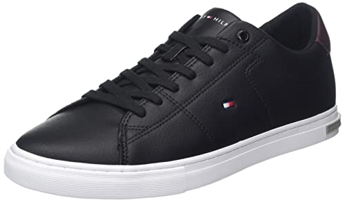 Tommy Hilfiger Męskie trampki wulkanizowane, Czarny, 42 EU