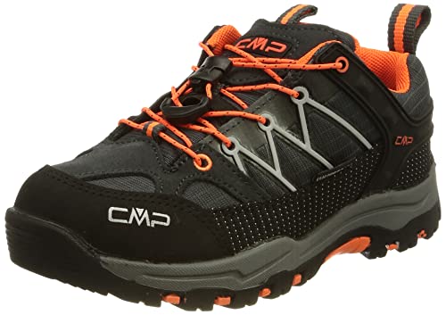 CMP Rigel Low Wp dziecięce buty trekkingowe i do wędrówek, Antracite Flash Orange, 29 EU