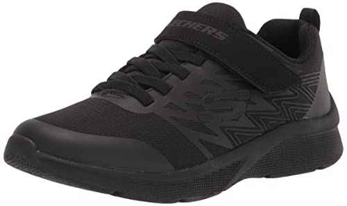 Skechers Sneakersy Microspec Texlor dla chłopców, Czarne wykończenie tekstylne, 37 EU