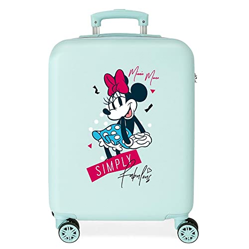 Disney Minnie Teen walizka do kabiny dla nastolatka niebieska 38 x 55 x 20 cm sztywne ABS kombinowane zamknięcie boczne 35 l 2,5 kg 4 podwójne koła