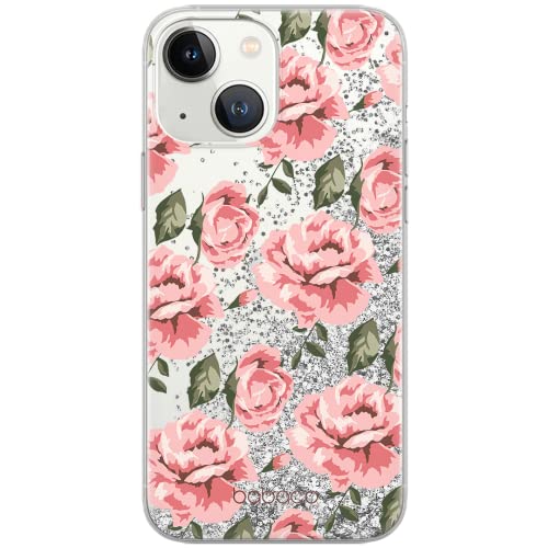 ERT GROUP etui na telefon Apple Iphone 13, case oryginalny i oficjalnie licencjonowany przez Babaco, wzór Flowers 013, optymalnie dopasowane, z efektem płynnego brokatu