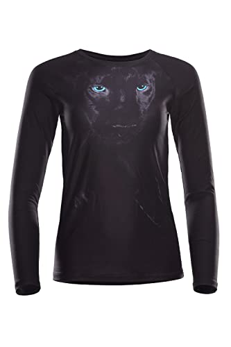 WINSHAPE Damska koszulka funkcyjna Light and Soft Long Sleeve Top AET120LS z magicznym nadrukiem pantery, ultra miękki styl, fitness, czas wolny, joga/pilates