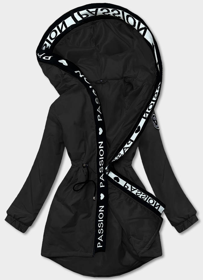 DAMSKA PARKA OVERSIZE CZARNA (B8080-1) - S'WEST