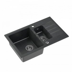 QUADRON Zlewozmywak granitowy czarny PETER 156 HCQP57850CZK