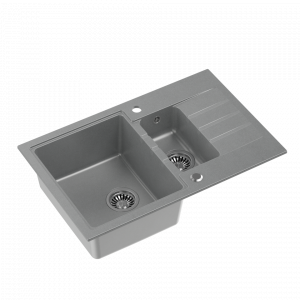 QUADRON Zlewozmywak granitowy szary PETER 156 HCQP57850SZK