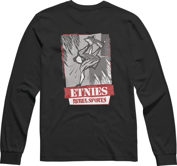 t-shirt męski ETNIES REBEL RETRO LS TEE Black